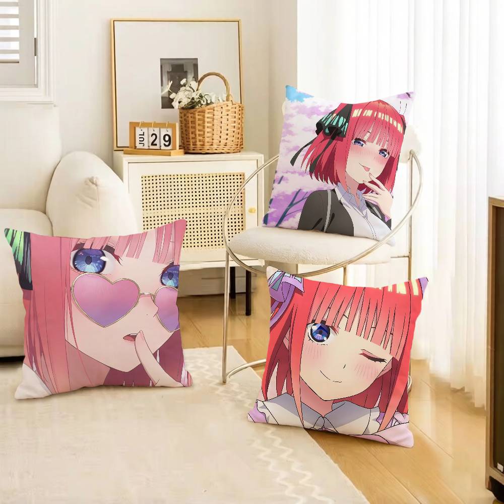 N-Nino N-Nakano Anime Pillow Case Pattern Printed Pillowcase For Living Room Sofa Cushion Cover