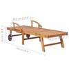 VidaXL Chaises longues 2 pcs avec coussin vert Bois de teck solide 3073191