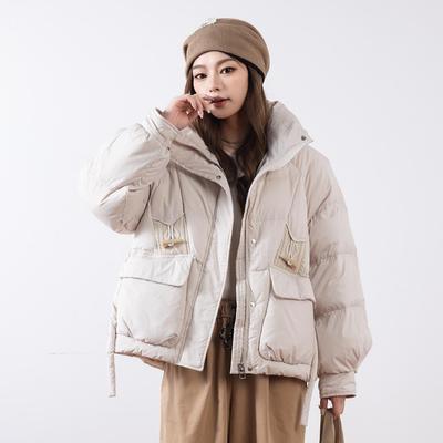 Feder Kurze Brot Jacke Nische Kleine Jacke Neue Design Verdickte Warme Daunenjacke Frauen
