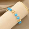 New Turquoise Starfish Bead Anklet For Women Fashion Bohemian Gold Color Anklet Set Female Summer Beach Foot Jewelry Accessories
