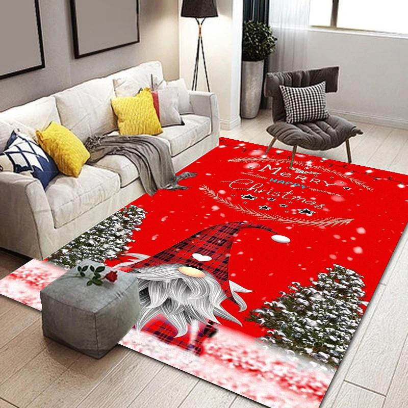 C-Christmas dwarf print carpet yoga mat bedroom decoration carpet living room bathroom decoration floor mat birthday gift