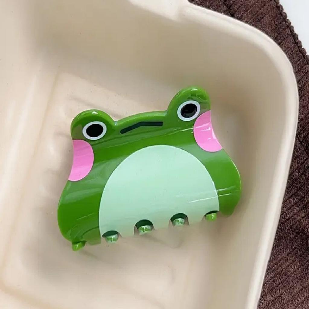 1PC Cute, Cartoon, Frog, Grab Clip, Creative, Ponytail Clip, Acrylic, Shark Clip, Daily, Holiday, Party, Hair Clip