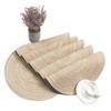 6 Stück/Set 38cm Hitzebeständige Runde Geflochtene Platzsets Untersetzer Küchen-Tischsets für Zuhause Hochzeitsfeier Dekoration
