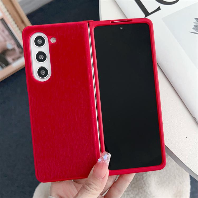 Applicable to Samsung ZFold5 mobile phone case plush folding non-slip soft all-inclusive case zfold3/4 anti-drop protective case