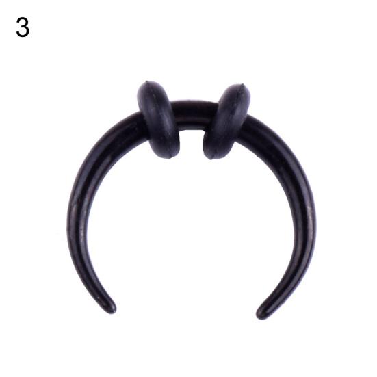 Unisex C-Form Septum Buffalo Taper Expander Piercing Nasenring Ohrstecker Schmuck
