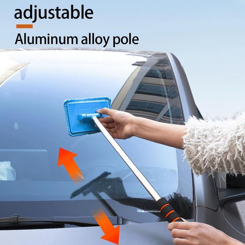 Ergonomiczna szczotka do szyb samochodowych do usuwania kurzu Narzędzie do detailingu samochodowego Długi uchwyt Domowe narzędzie do czyszczenia szkła Do mycia samochodu