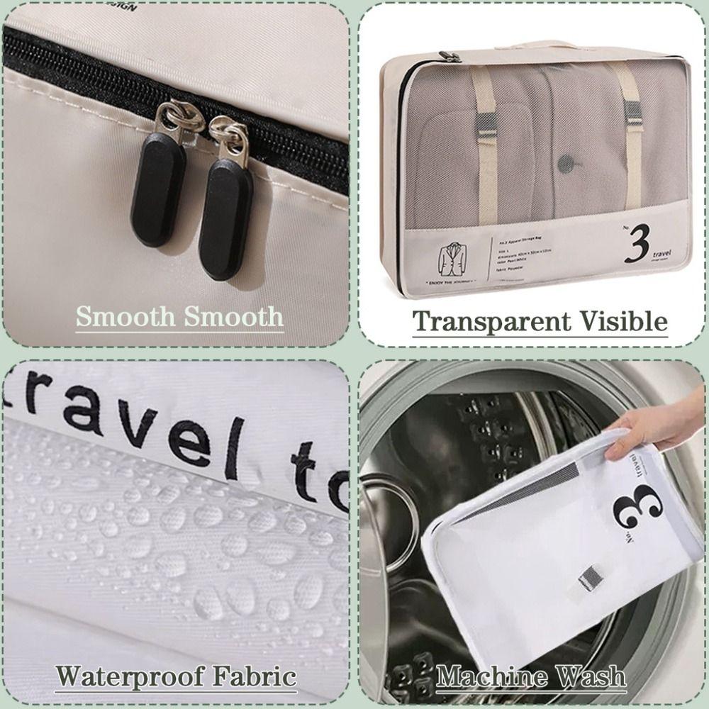 Waterproof Travel Compression Packing Cubes Bag Wear-resistant Suitcase Clothes Organizer Drawer