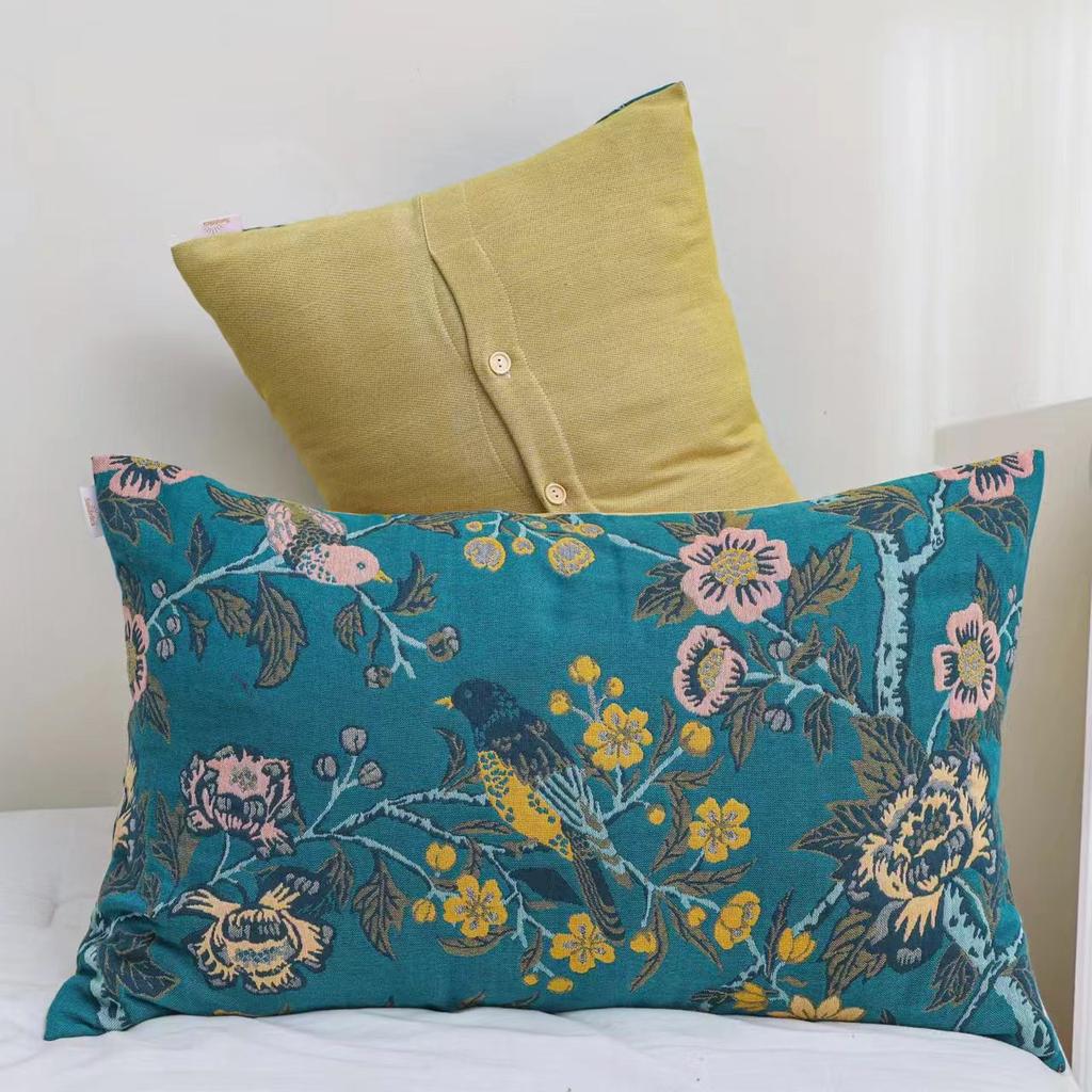 Simple Gauze Thickened Cotton Pillowcases, A Pair of Soft Cartoon European Cotton Simple Pillowcases, Non-slip and Non-falling Off