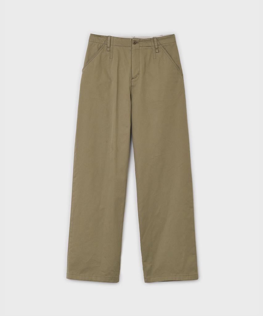 Bellie Platform Chino Pants - Washed Beige
