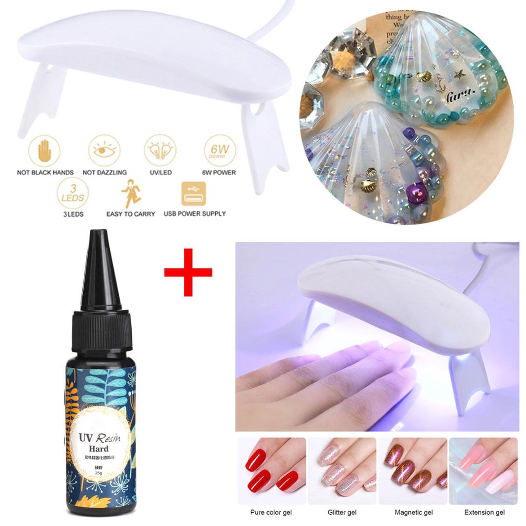 Buy PDTO Hard Epoxy Resin Glue DIY Fast Curing with UV Light For
