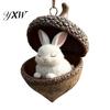 Festive Tree Decoration Forest Animal Acorn Hanging Ornaments Acrylic Christmas Decor with Holiday Home Ornament Squirrel Rabbit Pony Designs 2D Flat
