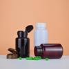 In-Stock Vitamin C Capsule Powder - 150cc Small Cylindrical Health Packaging Bottle