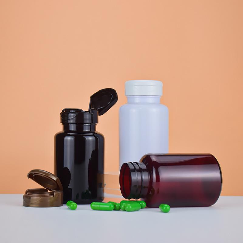 In-Stock Vitamin C Capsule Powder - 150cc Small Cylindrical Health Packaging Bottle
