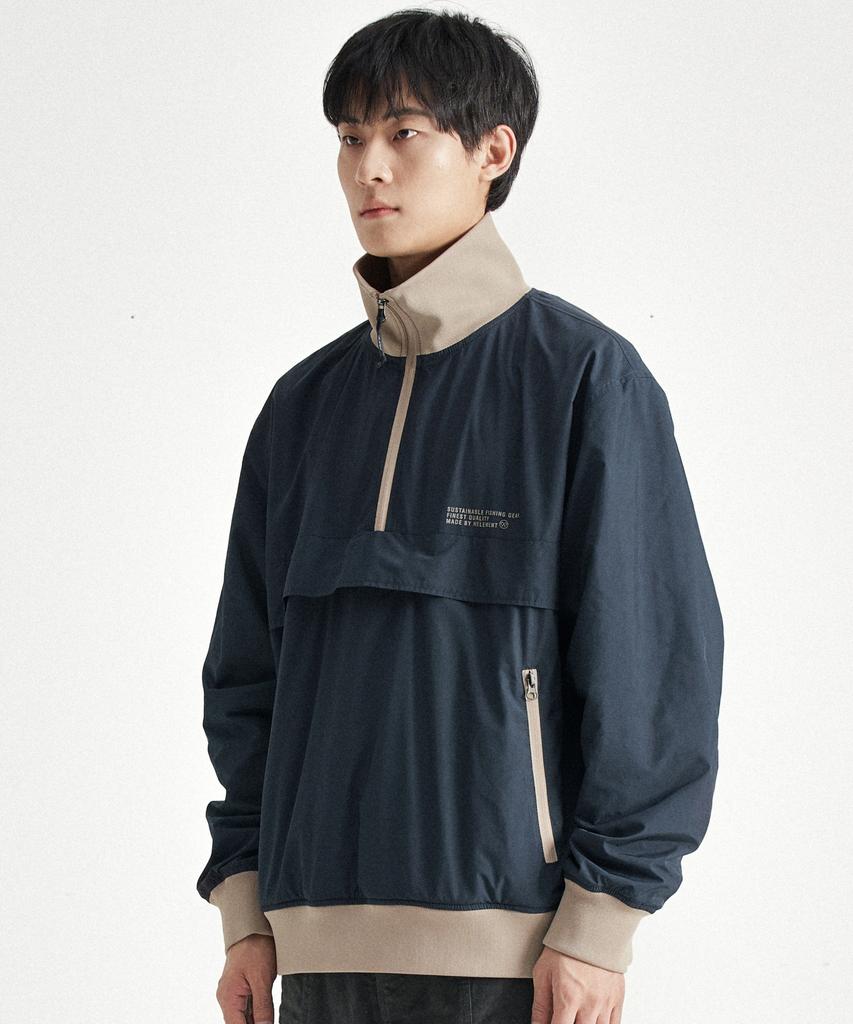 Helement Half Zip Windproof Anorak (Navy)