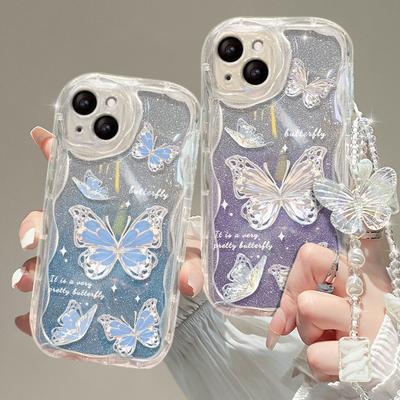 Anwendbar auf Apple 15 Handyhülle Iphone14pro Farbverlauf Schmetterlingskette 13 Transparentes Silikon Xs Vollständiger Schutz Sturzsicher