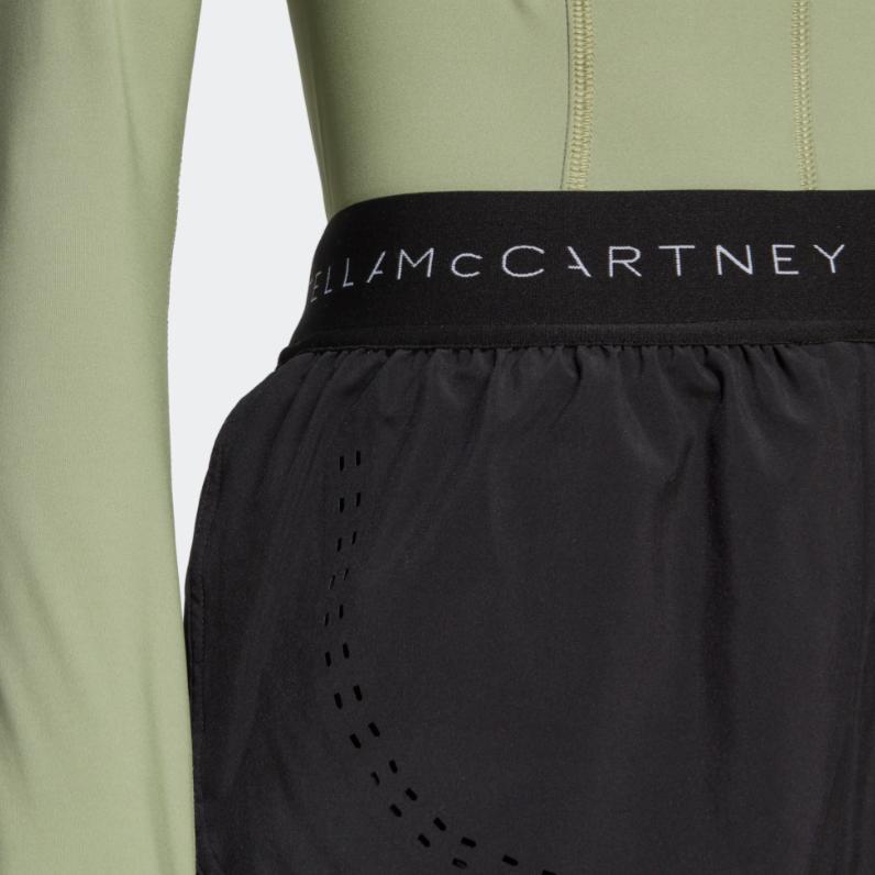 Adidas Logo Embroidered Quick-Dry Regular Sports Shorts Women Bottoms Black HS4258