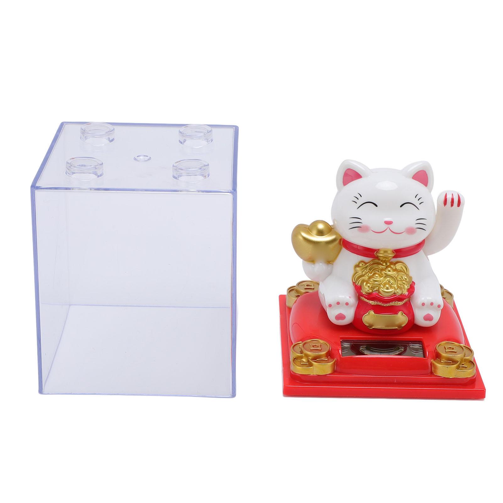 

Solar Waving Cat Light Sensing Automatic Waving Arm Cat Statue for Store Restaurant