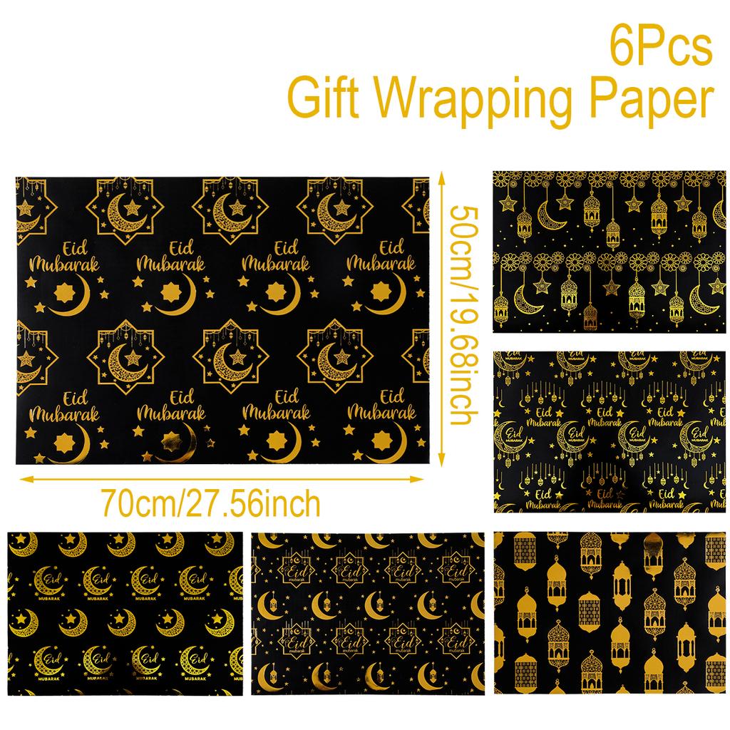 Eid Mubarak Kraft Wrapping Paper Ramadan Kareem Decoration For Home 2025 Ramadan Kareem Islam Muslim Party Eid Al Adha Gifts