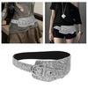 Fashion Forward Women's Waist Belt Glossy Silver PU Waist Sash Casual to Formal Wear for Contemporary Lady Girls