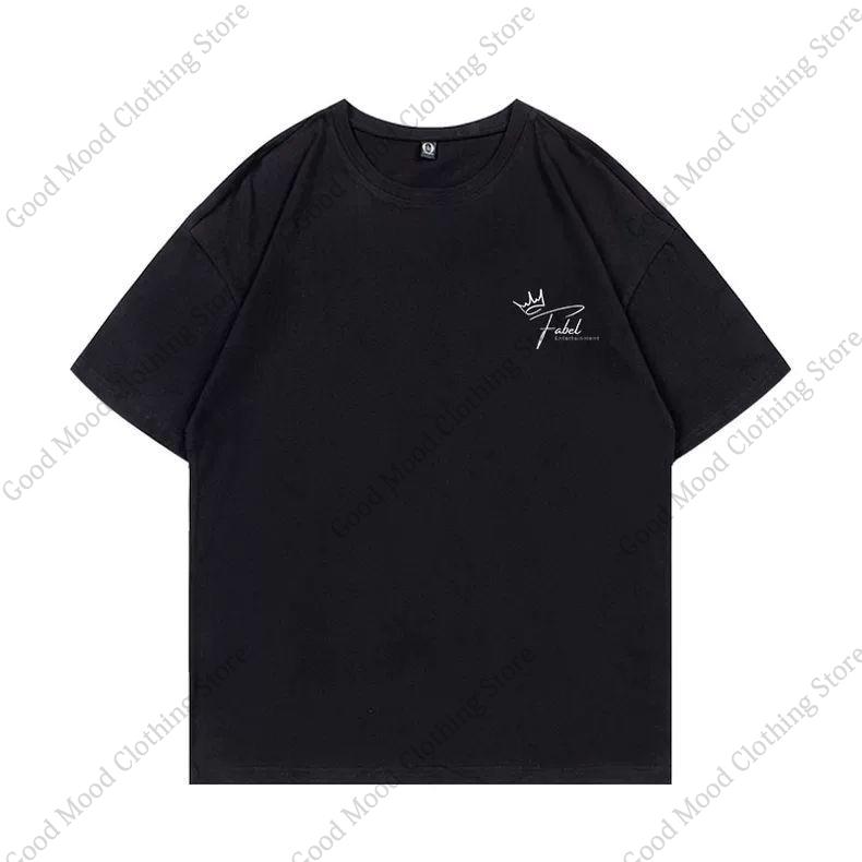 Faye Gleicher Buchstaben-Print T-Shirt Modetrend Thailändischer Star T-Shirt Unisex Damen Lässig Sommer Hohe Qualität Baumwolle Kurzarm T-Shirts
