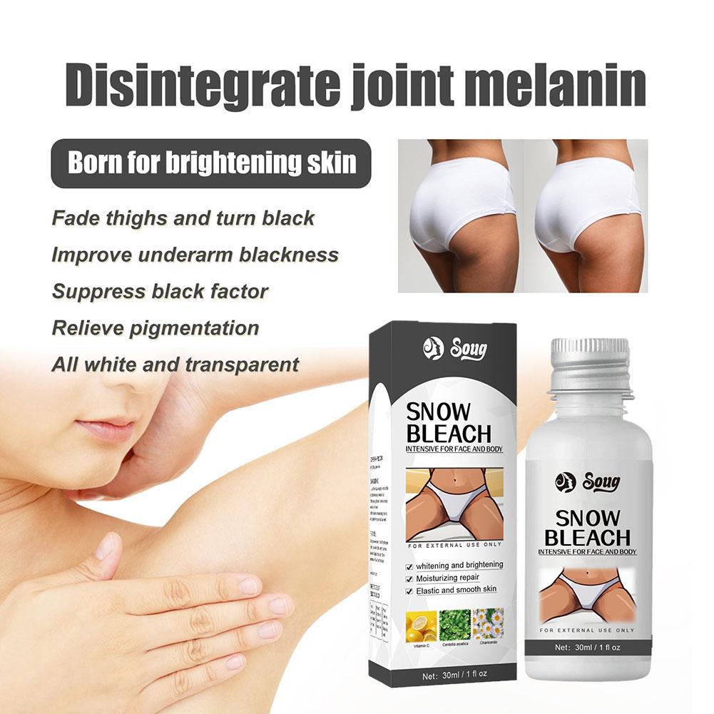 Glowhite Snow Bleach Cream Brighten Inner Thigh Whiten Butt BleachingmSerum Remove Private Inti K2X8