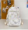 High-value Soft Girl Japanese-Style Cute Striped Backpack for Students, Large Capacity and Versatile.