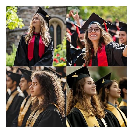 Unisex Erwachsener Einfaches Abschlussstola 72 Zoll Jahrgang 2026 Abschlussband für Akademische Chorveranstaltungen Zubehör