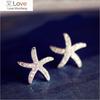 Nová móda Antialergické šperky z 925 sterlingového stříbra Mikro-vsazené křišťálové Hvězdice Osobnost Vynikající náušnice E037
