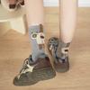 Katze Dingdingdang Ei Ei Weiche Baumwolle Einfarbige Atmungsaktive Rutschfeste Langzeit Mittellange Damen Niedliche Winter-Frühlings-Leggings