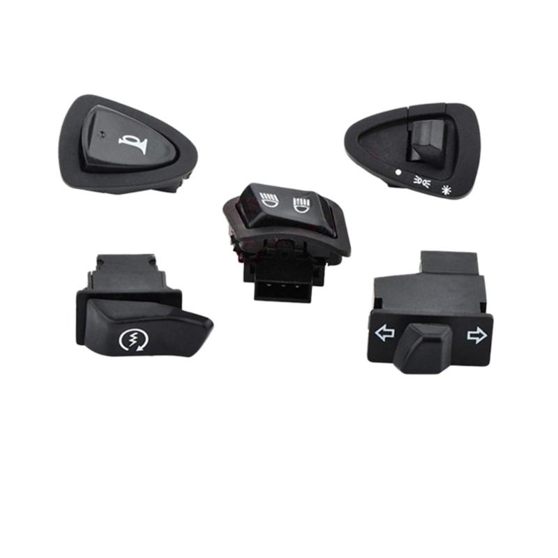 5Pcs Motorcycle Handlebar Control Switches Universal Motorcycle Button Switches For Lights Horn Turn Signals Enduring