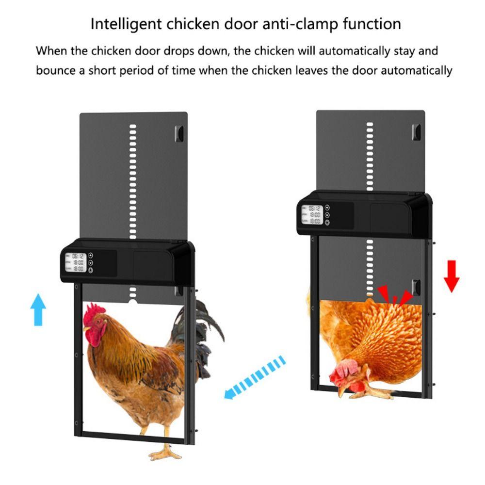 Timer Control Chicken Coop Door Multi-mode Auto Chicken Door Opener  Pets Cages
