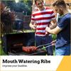 1pc Non-Stick BBQ Rib Rack Stand Barbecue Steaks Racks Stainless Steel Chicken Beef Ribs Grill Black for Gas Smoker BBQ Tools Bbq
