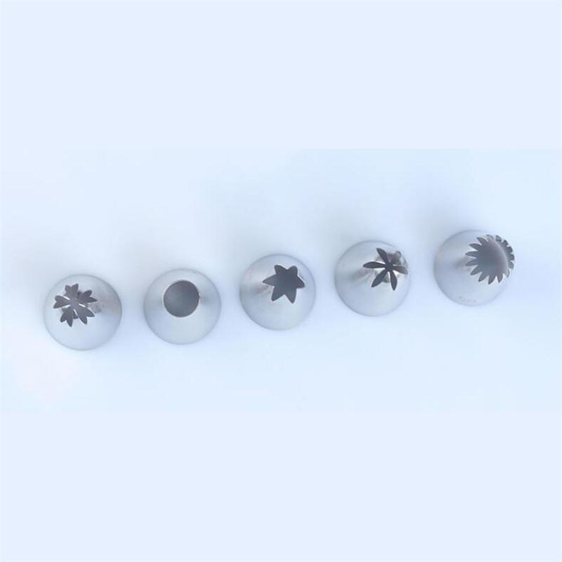5Pcs Set Russian Icing Piping Nozzles 1M 2A 2D 2F 6B for Cake Fondant Decor Confectionery Flower Cream Kitchen Pastry Tools