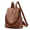 Women's Retro Anti-theft Faux Leather Backpack - High-end, Versatile, Large Capacity
