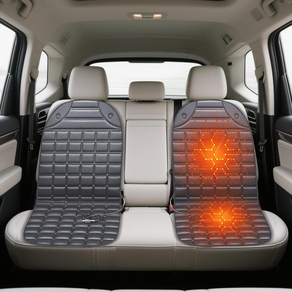 Heated Car Seat Cushion 12V Automotive Warm Supplies Automotive Seat Warmer For Cars Trucks SUVs RVs Drivers Travelers Winter