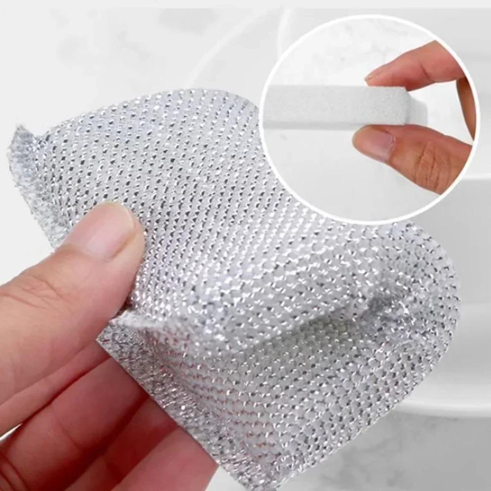 4Pcs Non-Scratch Kitchen Dishwashing Sponges Set Household Cleaning Wipe Pot Brush Artifacts Safe Scrubbers for Delicate Surface