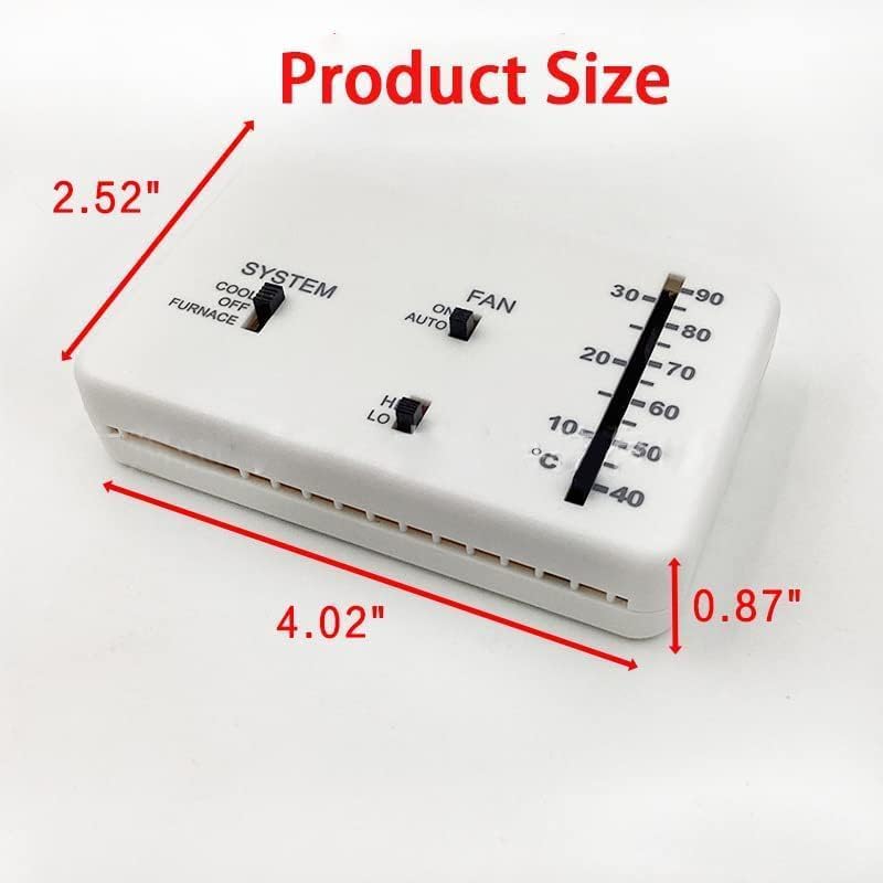 RV Thermostat, RV Analog Thermostat Replacement for Dometic (Cool Only/Furnace) 3106995.032, 12 VDC (White)
