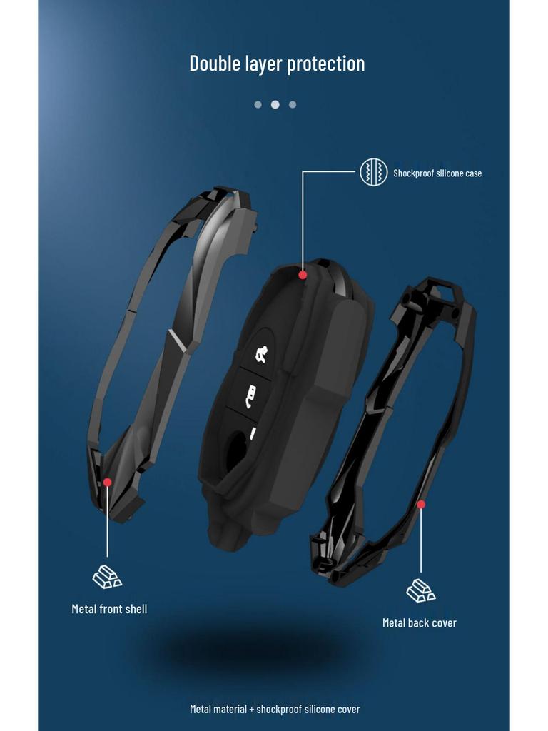 Compatible Mercedes-Benz Key Case for New C-Class, S-Class, Maybach C200L, C260L, S400L, and S450L.