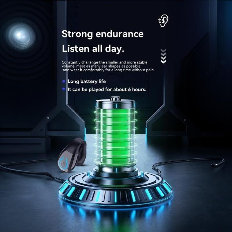 1 Set Waterproof Sport Earphones Open Ear Clip Headphone Bluetooth-Compatible 5.4 Single Sports Headset For Workouts And Running