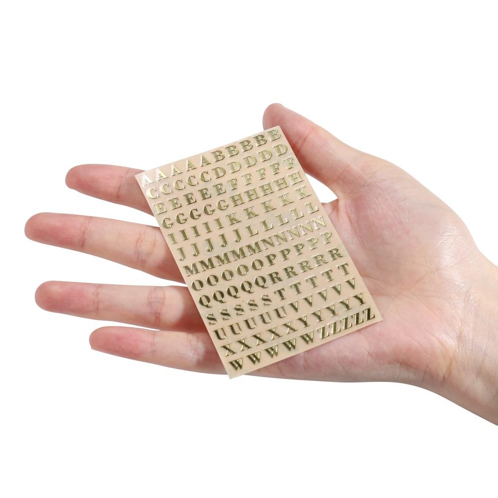 Adesivi Decorativi Lettere Alfabeto Numeri 2-9mm Riempitivo Resina Epossidica Oro Argento Per Stampi in Silicone Fai da Te Riempimenti per Artigianato