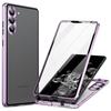 For Samsung Galaxy S24+ Case HD Clear Double Sides Tempered Glass Back Phone Cover