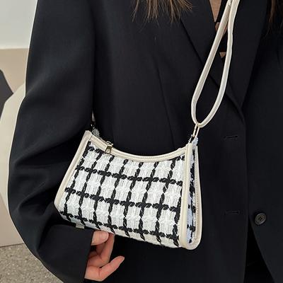 Mode Karomuster Damen Tasche 2025 Winter neu schlichtes Temperament einzelne Schulter kleine quadratische Tasche neue Mode Achseltasche Damen