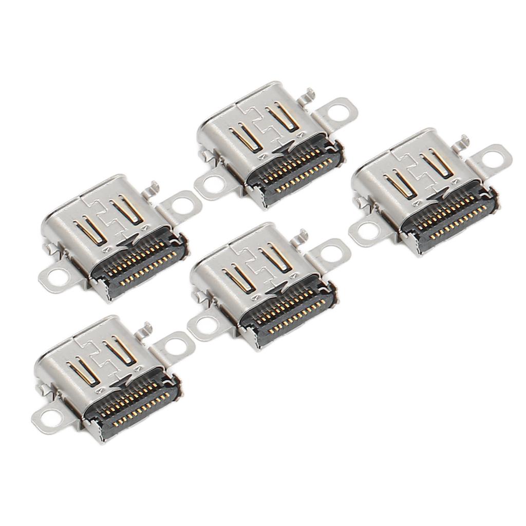 Game Console Type C Socket Replacement Gamepad Power Charging Port for SWITCH OLED 5pcs