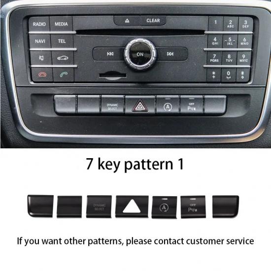 For Mercedes Benz A W176 B Class W246 GLA W242 X156 CLA C117 X117, Car Center Console Air Conditioner Function button Trim Cover 7 keys-1