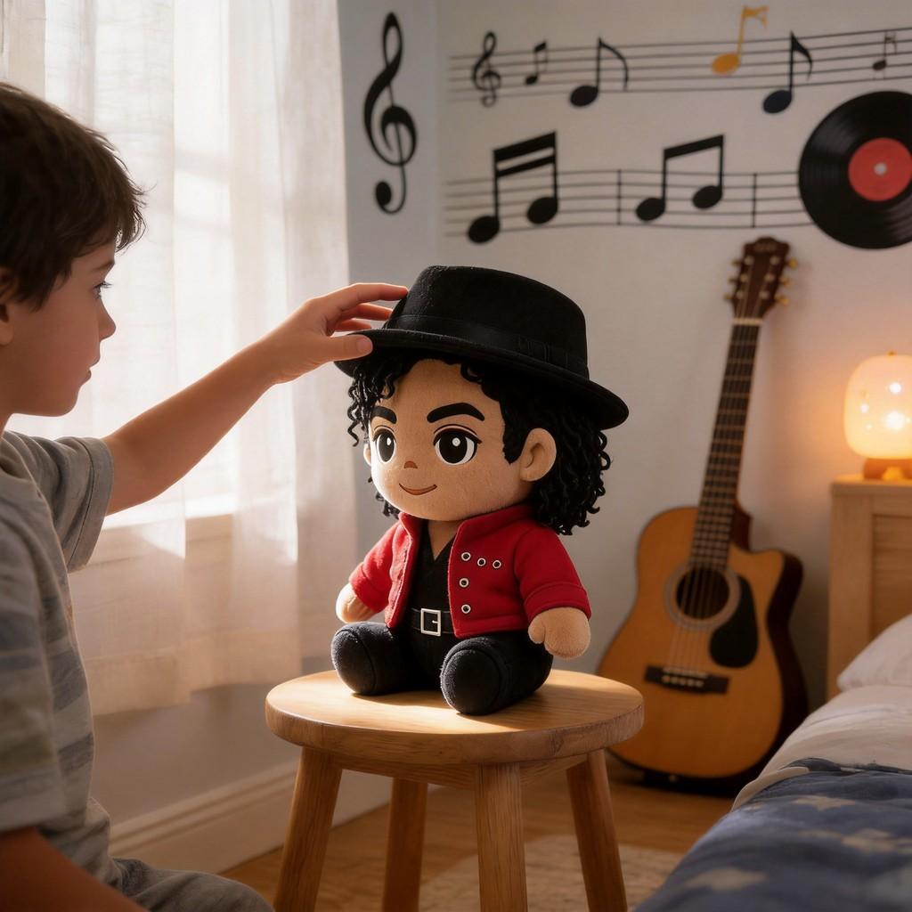 Michael Jackson Plush Toy With Short Pile Fabric For Collectors And Kids