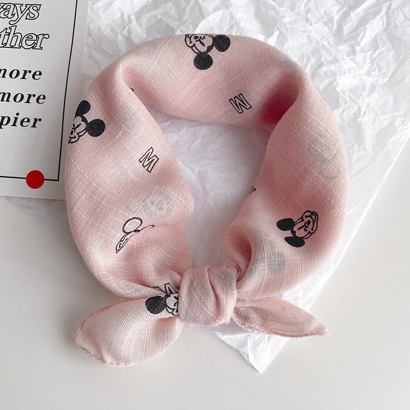 

Милые детские шарфы из хлопка и льна, тонкие шелковые шарфы для мальчиков и девочек, маленькие квадратные шарфы для малышей, треугольные слюнявчики для малышей 45 * 45cm