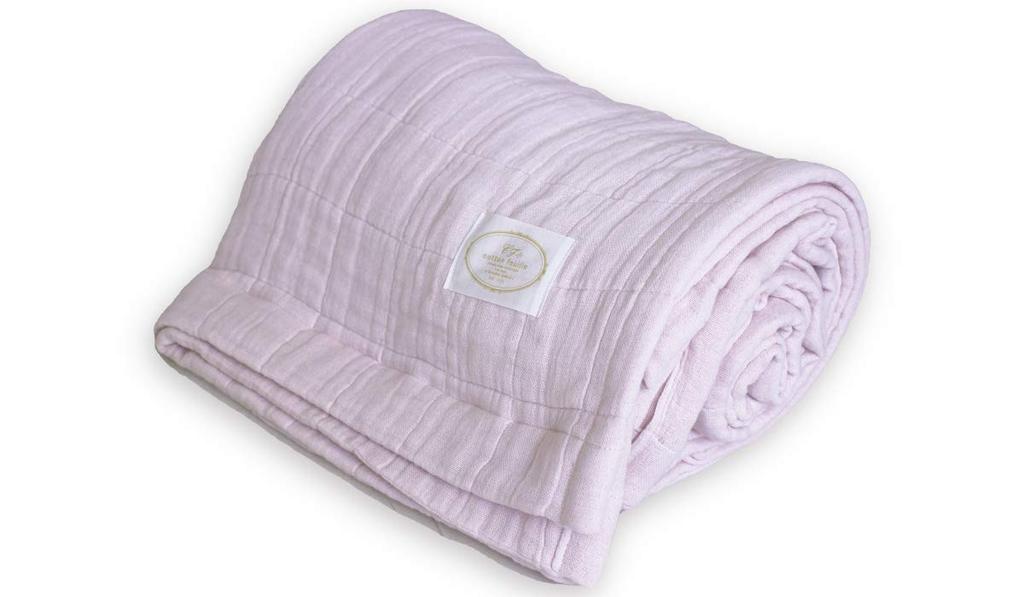 Cotton Feuille gauze [9-ply blanket] (single/shell pink)