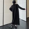 Long Sleeve Plus Size  Black Vintage New In Dresses for Women Casual Loose Spring Autumn Winter Dress