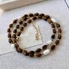 Handmade Pearls Bead Sweater Necklace Artistic Crafted Pearls Bead Sweater Necklace Retro Unisex Neck Jewelry Accessory
