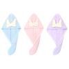 Kids Hair Drying Cap Super Absorbent Quick Dry Hair Towel Wrap with Button Cute Bow Anti-Frizz Turban for Girls Long Hair